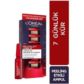 Resim L'Oreal Paris Revitalift Lazer X3 7 Günlük Kür Peeling Etkili Ampul x 7 