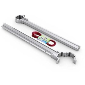 Resim Alüminyum Balkon Çamaşırlık Balkon Demiri Çamaşır Askısı Yuvarlak Korkuluklar Için Açık Gri 