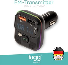 Resim TUGG FM Verici & Araç Şarj Cihazı – C32 Modeli | Bluetooth FM Transmitter, Çift USB + Type-C PD Hızlı Şarj, Müzik Aktarımı, LED Ekran, Akıllı Çip – Siyah 104961 