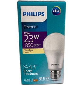 Resim Essential Led Lamba 13W - 100W E27 Duy 2700K Sarı Işık 