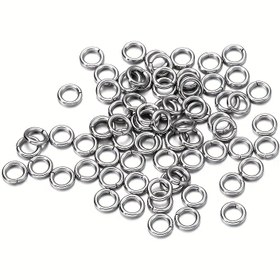 Resim 200 adet Dayanıklı Paslanmaz Çelik Bölünmüş Halkalar, 3-12mm - Kolay Açılır Tek Halka Bağlantı Halkaları DIY Takı Yapımı & El İşleri için, 304 Paslanmaz Çelik, Takı Yapımı için Paslanmaz Çelik Süsler 