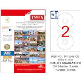 Resim Tanex Tw-2041-Cd 118X41MMx100Ad.Lazer Yazıcı Etiketi 