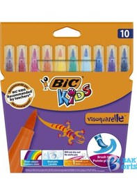 Resim Bic Keçeli Kalem Visa Fırça Uç 10 Lu 