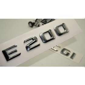 Resim Benz E 200 CGi Bagaj Krom Metal 3M 3D Yazı Logo 