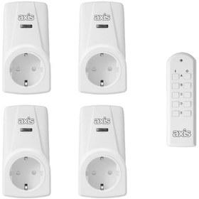 Resim Axis 4'lü Uzaktan Kumandalı Priz Set 3680 W 