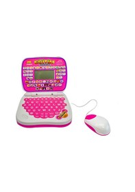 Resim Oyuncak Laptop Eğitim Bilgisayarı Türkçe İngilizce Eğitici Pembe 