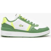Resim Lacoste T-Clip Hakiki Deri Erkek Sneaker Günlük Spor Ayakkabı Yeşil-Beyaz 