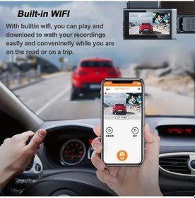 Resim Xianwen Springsun Üçlü Kameralı Dash Cam 1080p Hd Araba Dvr 