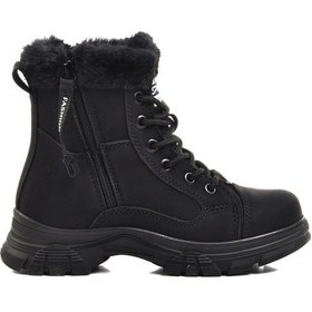 Resim Aspor Siyah Zümrüt İçi Polarlı Kız Çocuk Bot Çok Renkli 