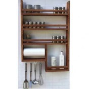 Resim Gudy Wood Gudywood Ahşap Mutfak Terek, Baharatlık Rafı, Havluluk 