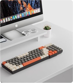 Resim coverzone Leaven K780 Kablolu Mekanik RGB Işıklı Klavye 78 Tuşlu Kompak ve Şık Tasarım İngilizce Q Klavye Ev ve Ofis Klavyesi (Kırmızı Switch) 