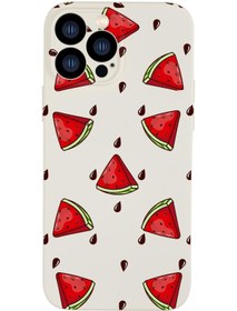 Resim mooodcase Iphone 13 Pro Max Uyumlu Karpuz Şelalesi Desenli Kamera Lens Korumalı Darbe Emici Silikonlu Lansman 