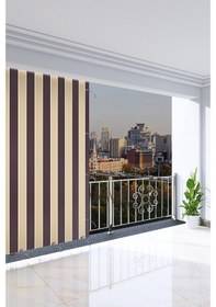 Resim Balkon Perdesi, 500 X 250 Kahverengi Renkli. Balkon Perdesi-500 X 250-Kahverengi 