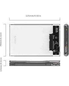 Resim Daisy Store USB 3.0 Micro B Şeffaf 2.5” Inch Sata SSD Hard Disk Kutusu 
