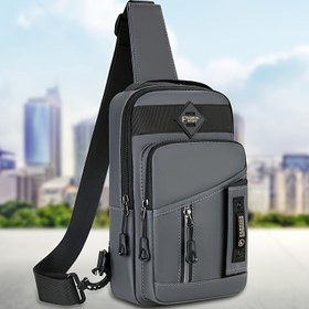 Resim 1 adet Erkek Yeni Büyük Kapasiteli Çanta, Çok Katmanlı Depolama Crossbody Çanta, Trend Moda Göğüs Çantası 