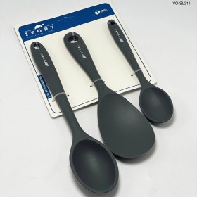 Resim Özbience 3’lü Silikon Mutfak Seti, Derin Kaşık, Pilav Kaşığı ve Mini Derin Kaşık 