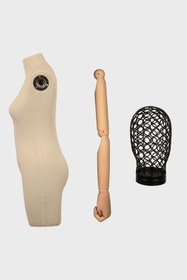 Resim Manken İstanbul 36 Beden Tel Kafalı Ahşap Kollu Pantolon Giyebilen Terzi Mankeni Vitrin Mankeni 