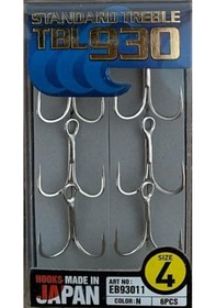 Resim Hayabusa Tbl 930 Premium Nikel No:4 Üçlü İğne 6'lı Paket 