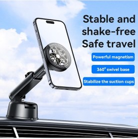 Resim Yesıdo C266 Manyetik Araç Kontrol Paneli Telefon Tutucu Vantuz Dağı Cep Telefonu Standı 