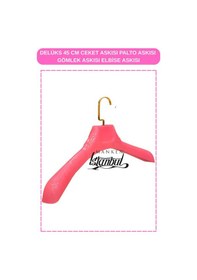 Resim Ceket Askısı 45 Cm Pembe Elbise Gömlek Palto Askısı Gardırop Mağaza Askılığı 5 Adet Diğer 