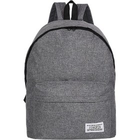 Resim Öğrenci Düz Renk Kanvas Sırt Çantası Moda Seyahat Kolej Stili Sırt Çantası Blue 