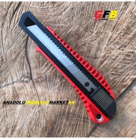 Resim Gfb Maket Bıçagı Metal Büyük Uçlu Bıçağı Falçata 18Mm 