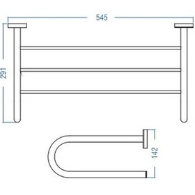 Resim Duxxa Raf Havluluk Lamalı Q19 Paslanmaz A.911.p.l.19 Krom 