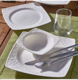 Resim Güral Porselen - Vivente 24 Parça 6 Kişilik Bone Yemek Takımı 