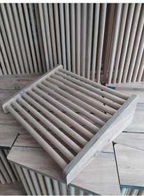 Resim Masa Altı Ayaklık Ayak Yükseltici Ayak Koyma Standı Doğal Ahşap 4 