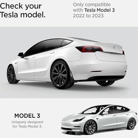Resim Spigen Tesla Model 3 (2023) WeatherBloc (Carbon Edition) Çamurluk 4'lü Set TO300 Black - ACP04511 