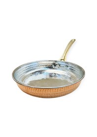 Resim Tek Kulplu Dövme Bakır Tava 23 Cm Bakır 