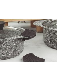 Resim Silikon Tutacak Tutmaç Tencere Tava Tutacağı 9x4 Cm A Kalite 2 Li Set Siyah 