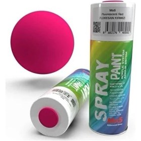 Resim Mxs Akrilik Sprey Boya Floresan Kırmızı 400ml 