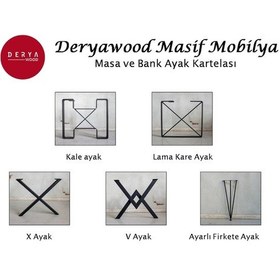 Resim Deryawood Deryawood Dogal Ahşap Masif Toplantı Masası 