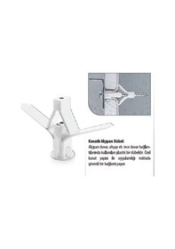 Resim Kanatlı Alçıpan Dübeli Plastik Kelebek Dubel 100 'Lü Paket 