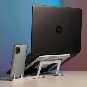 Resim Teknocan Masaüstü Bilgisayar Kademeli Laptop Standı + Telefon Standı F28 Beyaz 