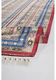 Resim Apex Burj 8741 Bordo Klasik Salon Halısı Renkli 