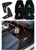 Resim Renault 12 Toros Nakış İşlemeli Araç Oto Halı Paspas Torpido Vites Orta Konsol Yan Kaplama Halısı 