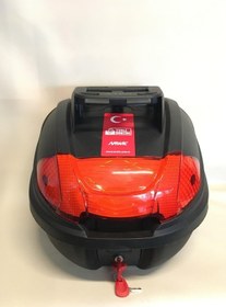 Resim Arwiç Motorsiklet Arka Çanta 32 Litre Siyah Sırt Dayamalı Üst Tabakalı Full Set 