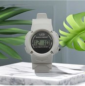 Resim Sunshine022 Beyaz Unisex Digital Spor Saati Lcd Ekran 1181.1inch Darbe Dirençli 24s Kronometre Çift Zaman Diğer 