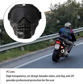 Resim Unisex açık ayrılabilir motosiklet gözlüğü kask maskesi kayak sporları motosiklet yarış gözlüğü 