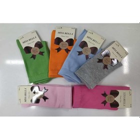 Resim Miss Bella Kadın Pamuklu Soket Düz Açık Pastel Çorap 02 - 6 Adet 001 