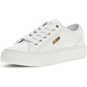 Resim Kadın Jlove Kapitone Monogram Desenli Platform Sneaker - Beyaz 4221540 