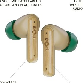 Resim Marley Little Bird True Wireless Bluetooth Kulaklıklar Dahili Mikrofonlu Ipx4, Kulak Içi Kulaklıklarda 24 Saat Çalma Süresi, Usb-C Hızlı Şarjlı Kulaklık Kılıfı, Krem 