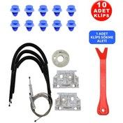 Resim Citroen C5 2008-2016 Sag Ön Cam Kriko Tamir Seti (10 Klips + Apar 73144900 