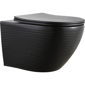 Resim Lena Asma Klozet Kapak Dahil ET-604 Mat Siyah 