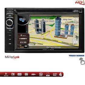 Resim HARWARD DOUBLE TEYP 6.2" 4X50W MİRRORLİNK GPS/DVD/BT/USB/SD/FM/AU 