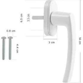 Resim Nisar Store Pvc Pimapen Pencere Kolu Balkon Sürme Kapı Kolu (2, Siyah) 