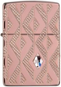 Resim Zippo Geometric Diamond Pattern Design Çakmak 