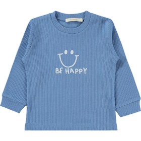 Resim Minidamla Gülen Yüz Baskılı 1-6 Yaş Pijama Takımı - Yeşil - Petrol / 5-6 Yaş 